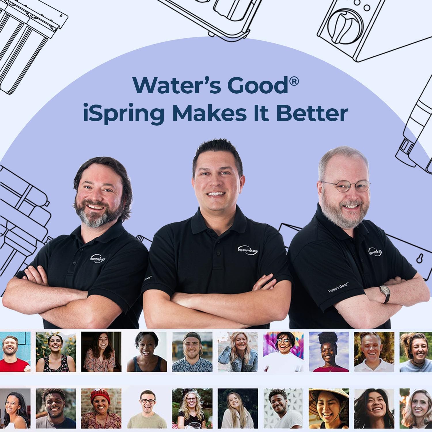 iSpring F3WGB31BKDS Ultimate Protection Whole House Water Filter Replacement Pack, Reduces Heavy Metals, Scale, Chlorine, Hydrogen Sulfide, Up to 12 Months, 4.5' x 10', Fits WGB31B-KDS