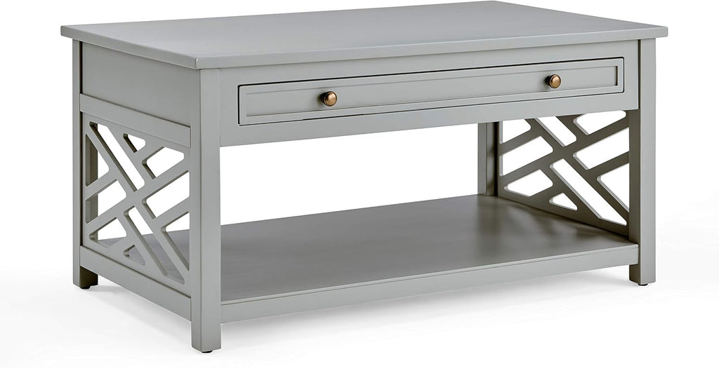 Alaterre Furniture Coventry 36' Coffee, End Tray and Console/TV Table, Set of 3, Grey