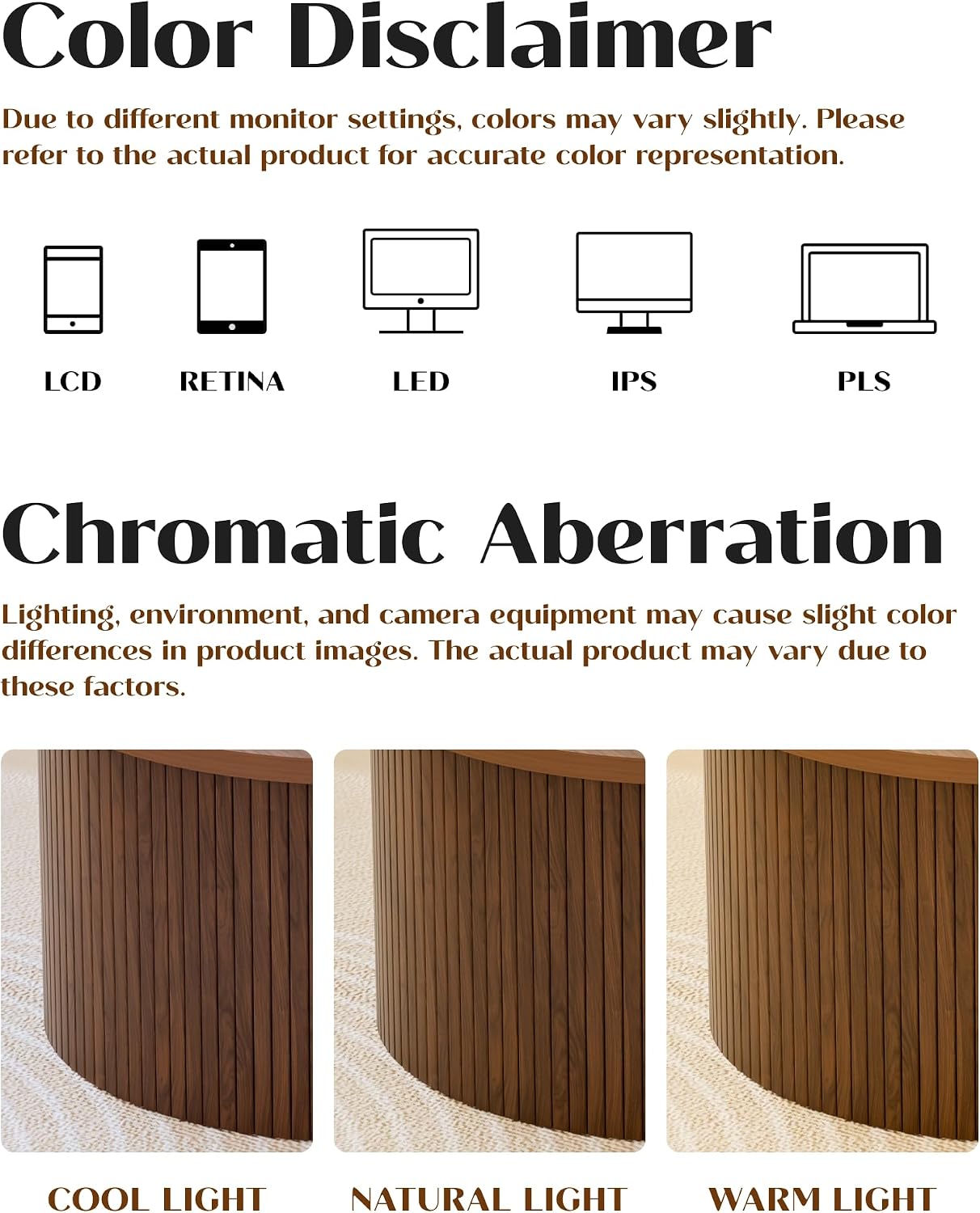 Fluted Round Lift Top Coffee Table with Storage, 31.5' Walnut Small Circle Wood Center Table for Living Room, Small Space
