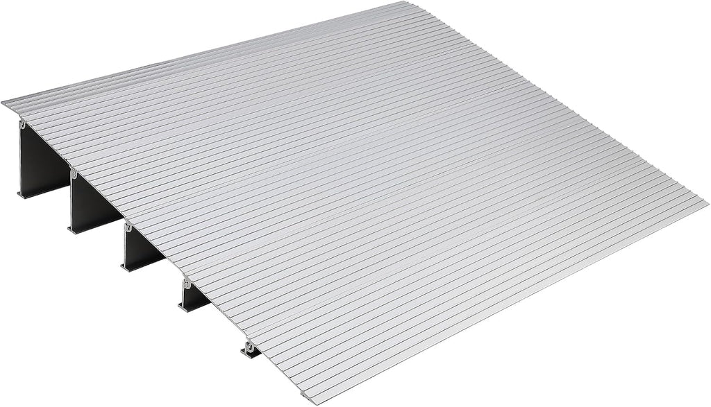 EliteEdge 5' Rise Door Threshold Ramp - Portable, Adjustable Telescoping Design, Non-Slip Surface, 800Lbs Load Capacity, Smooth Lifting, Enhanced Safety