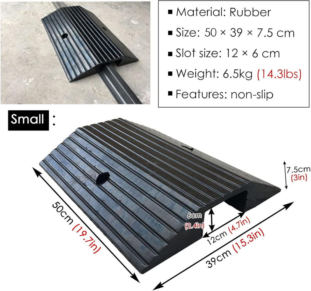 Rubber Threshold Doorway Ramp - Non Slip Entryway Ramp for Wheelchair Walker, Indoor Outdoor Ramp for Easy Access and Safety