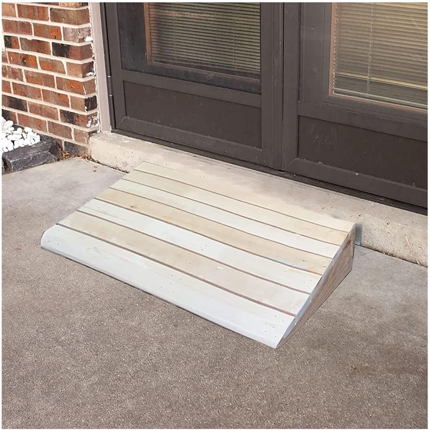 Wooden Threshold Ramps for Doorway 2' 3' 4' 5' 6' Rise, Non-Slip Surface Ramps for Home/Garden Step/Sheds Doors, Wheelchairs Walkers Transition Ramp (Size : 30.8x30x10cm)