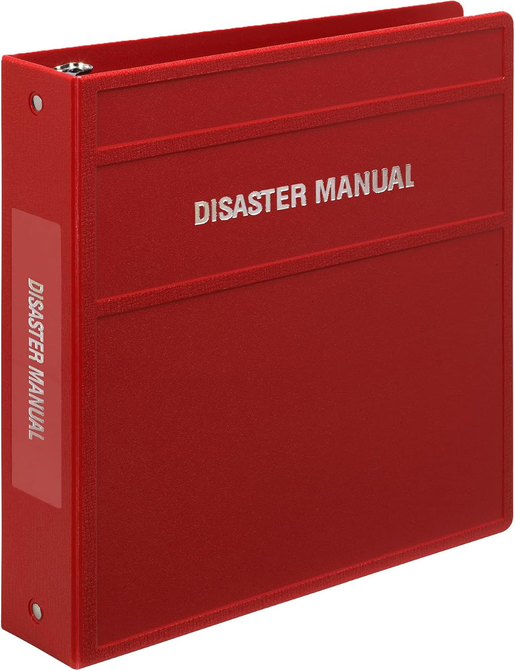 Carstens 2-Inch Heavy Duty Disaster Manual Round Ring Binder – Side Opening, Brick Red, Case of 16, Durable Plastic, No Pockets, Holds 300 Sheets, Made in USA (1771-3RCS)