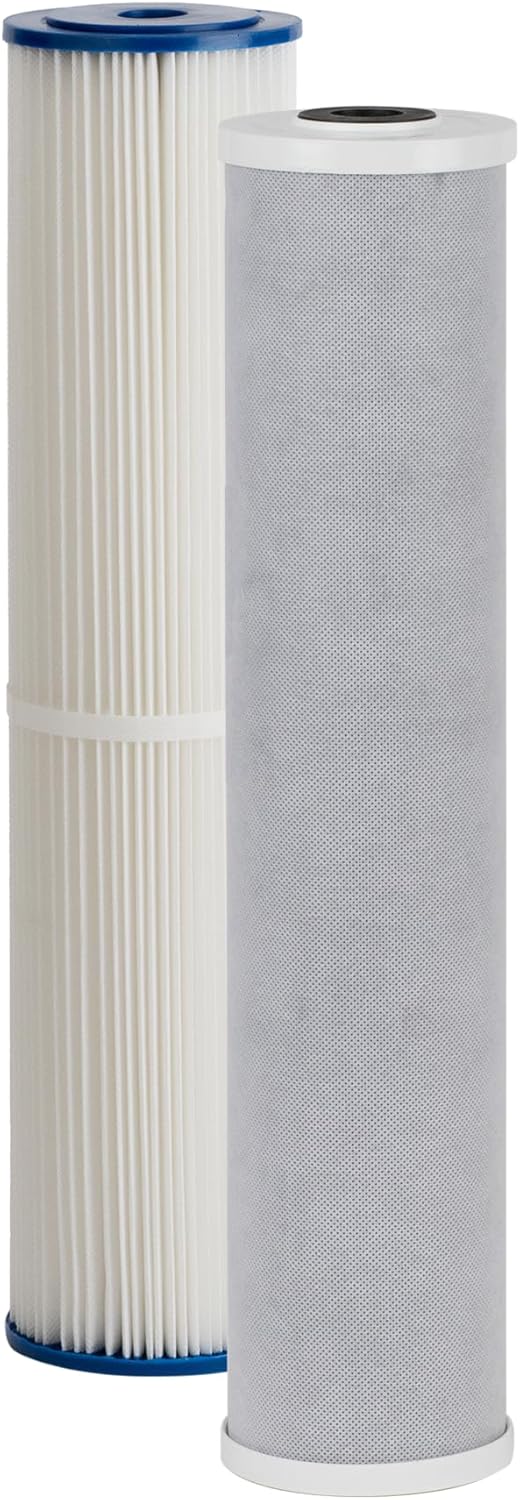 Kind Water Systems Kind Water 5-Micron Sediment & Carbon Replacement Filters – Fits Kind & Evo E-1000/E-3000 Whole House Water Systems – Includes O-Ring Kit & Lubrication – 6-12-Month Filter Refill