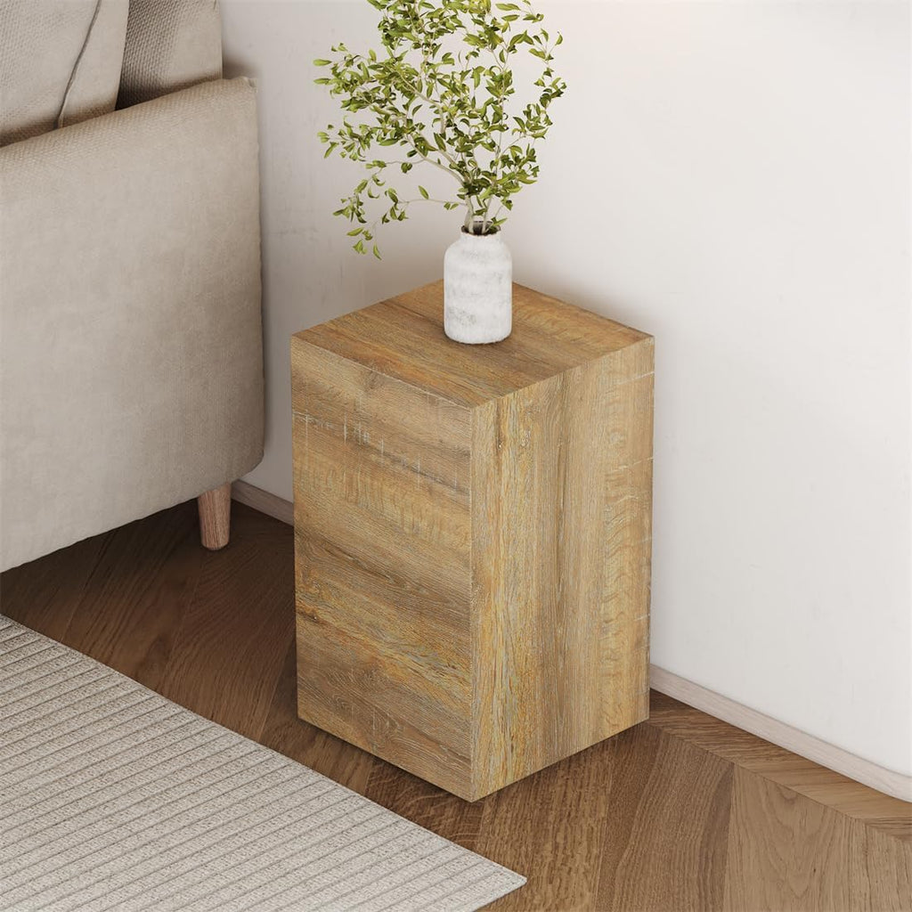 End Table, Side Table Living Room Table, Modern Sofa Couch Tables, Faux Marble Bedside Tables for Living Room