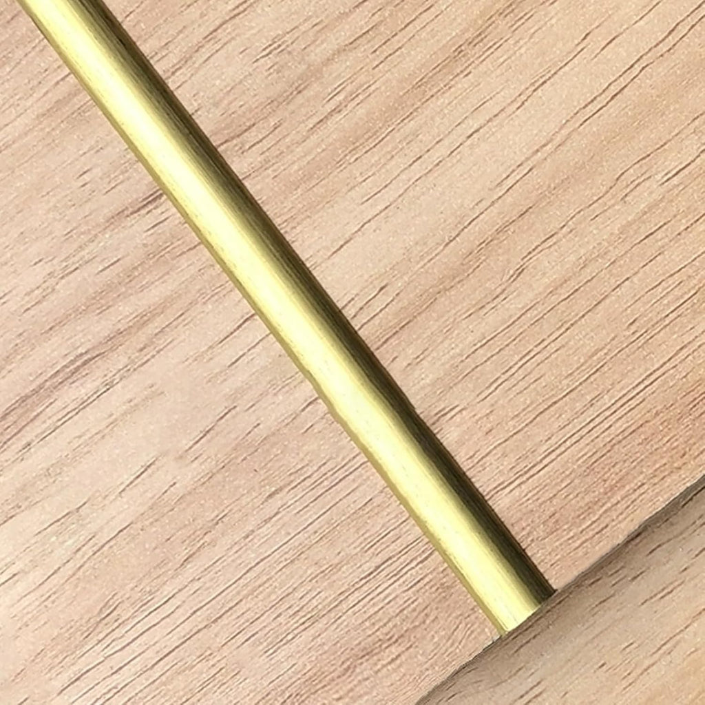 5 Mm Extra Narrow Floor Transition Strip Brass, T Molding Curved Seam Cover Doorway Threshold Strips, Wood to Tile Flooring Gap Edge Trim Transition Bar(20pcs)