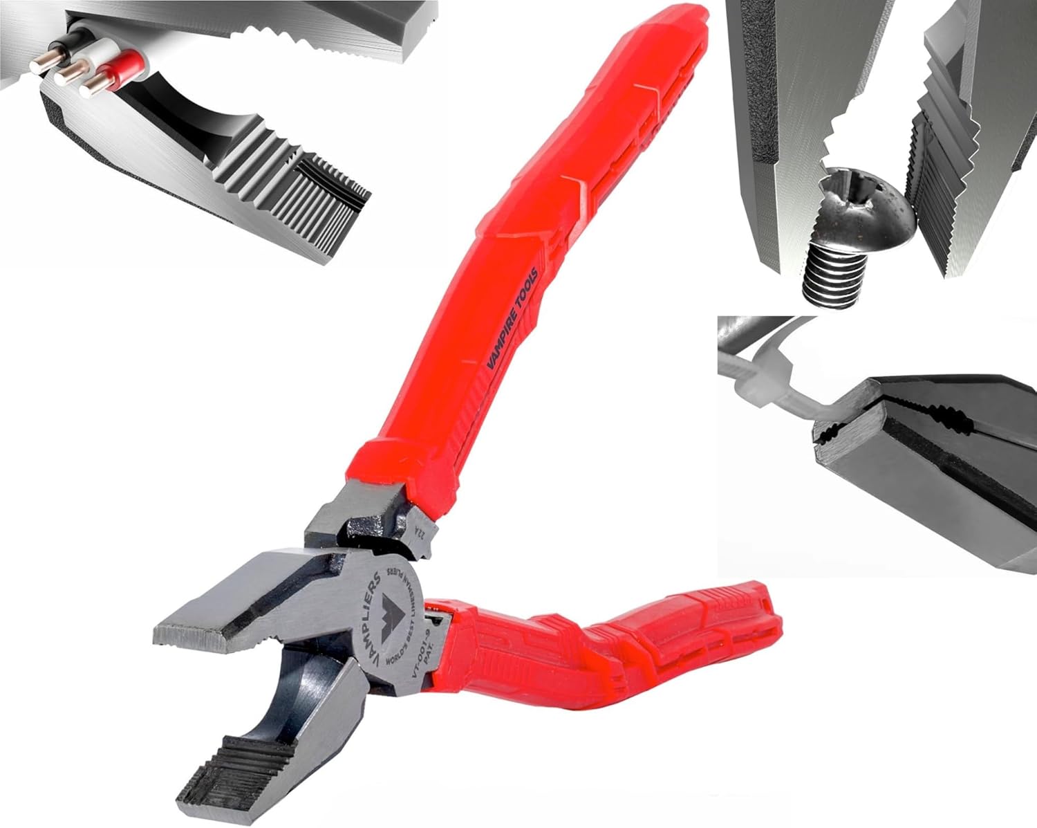 VAMPLIERS 10-PC Stripped Screw Extractor Tool Set with Toolbox Storage Case: 8x Made in Japan Screw Removal Pliers, 1x Vise-Grip Locking Plier & 1x Recessed Screw Extractor.