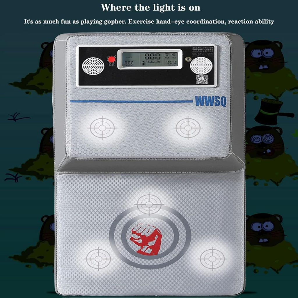 Wall Mounted Boxing Machine, Smart Electronic Music Punch Force Tester with Light and Music, LCD Display The Number of Strikes, for Kick Boxing, Karate, Taekwondo, Wing Chun