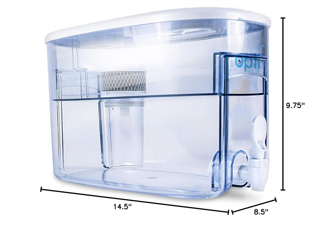Alkaline Water Filter Pitcher OPTI Chill Refrigerator Filter Purification Water Unit Dispenser Naturally Enhances Alkalinity up to pH-9.0 Removes up to 99.99% of Harmful Contaminants and Free Radicals