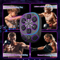 Adjustable LED Boxing Training Machine, Dual Speakers, Impact Absorption, Wall-Mounted Punching Trainer for Home Gym Fitness (Halfgloves)