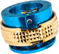 NRG Innovations SRK-210BL/CG Quick Release Kit (Blue Body/Chrome Gold Pyramid Ring)