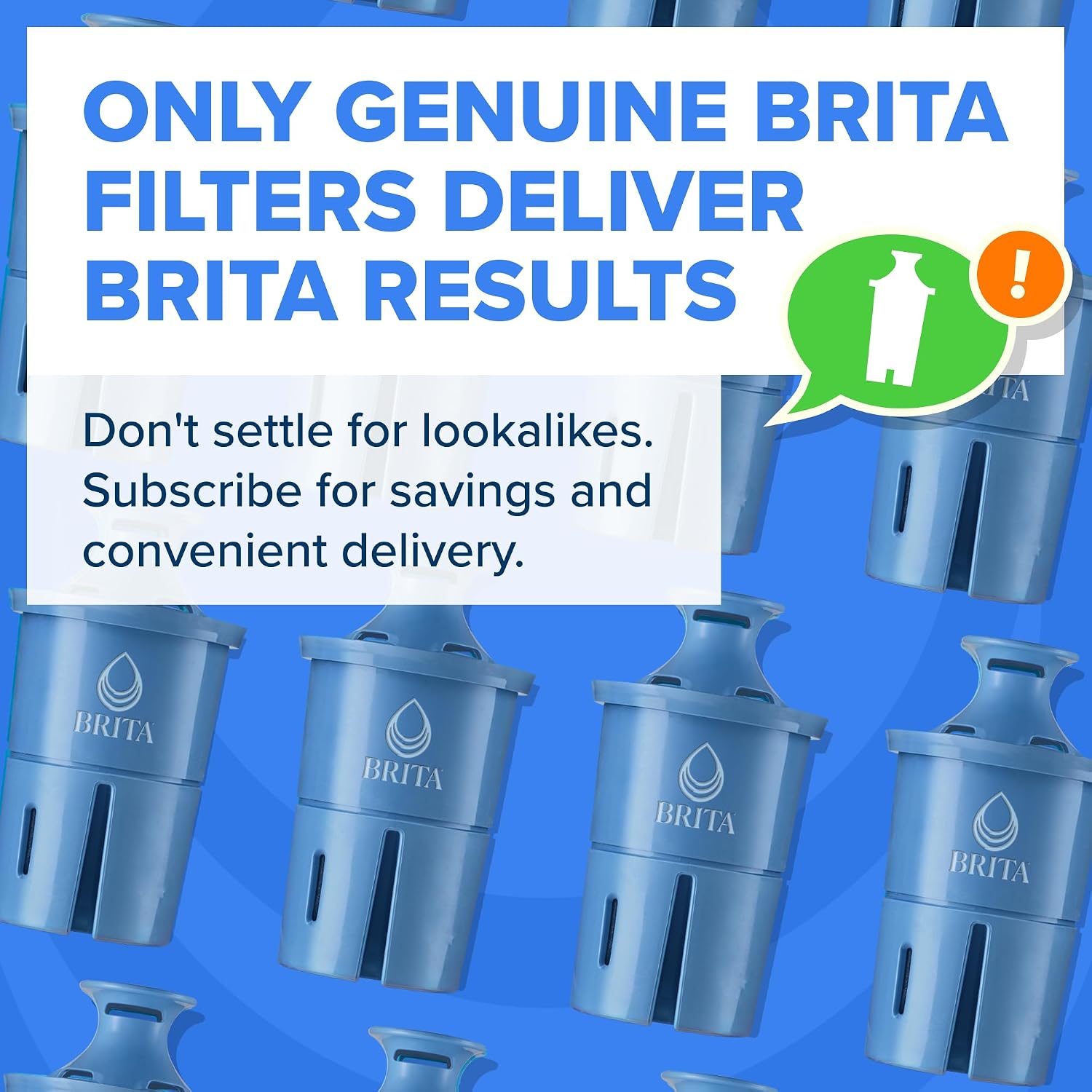 Brita Filter Replacements for Water Pitchers and Dispensers, Elite, NSF Certified to Remove 99% of Lead, 2 Count, Blue (Pack of 8)