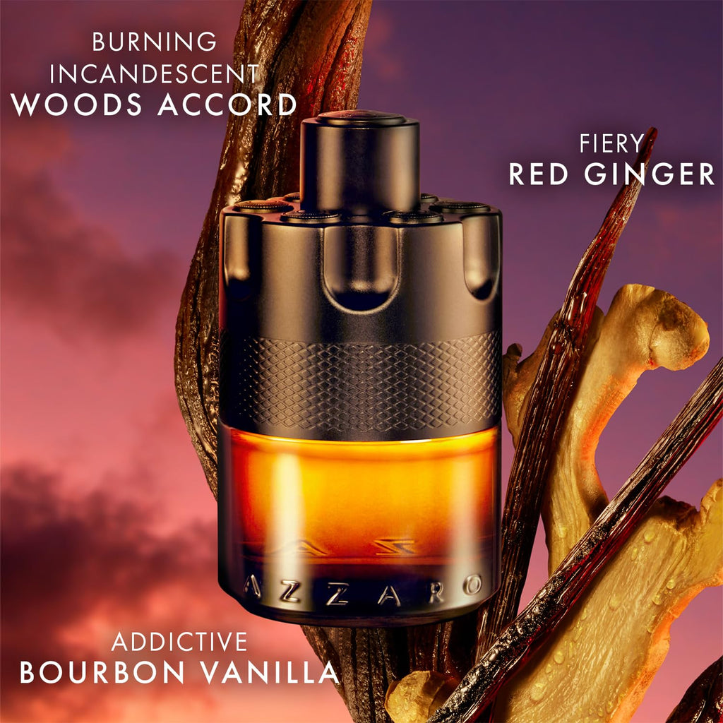 Azzaro The Most Wanted Parfum - Intense Mens Cologne Set ($215 Value) - 3-Piece Set with Full Size + Travel Size Fragrances, Hair & Body Wash - Lasting Wear