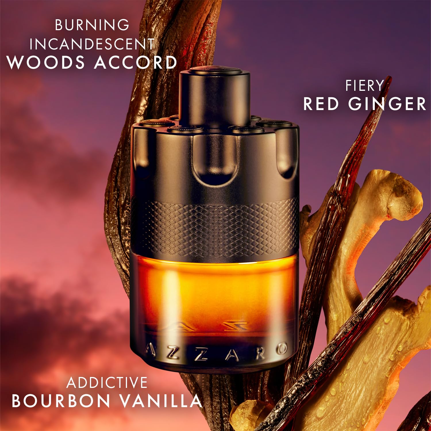 Azzaro The Most Wanted Parfum - Intense Mens Cologne Set ($215 Value) - 3-Piece Set with Full Size + Travel Size Fragrances, Hair & Body Wash - Lasting Wear