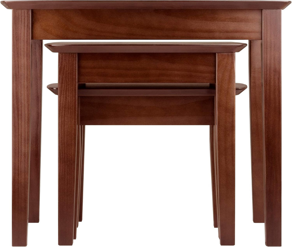 Winsome Bradley Nesting Tables, for Living Room, Walnut, Set of 3