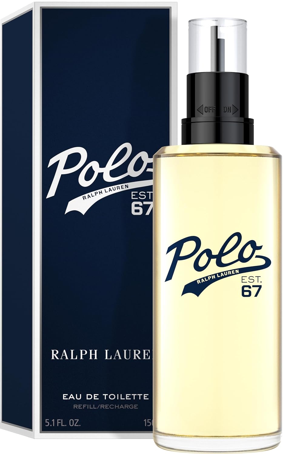 Ralph Lauren - Polo 67 - Eau de Toilette - Men's Cologne Refill Bundle - Woody & Solar Scent - With Sunflower, Bergamot, & Patchouli - Full Size, 2.5 Fl Oz Cologne & 5.1 Fl Oz Refill Bottle