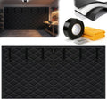 Garage Door Insulation Kit for Winter, Magnetic Thermal Screen Curtain for 2 Car Garage & Warehouse, Heavy Duty Soundproof Cotton Blanket, Windproof Draft Stopper Cover(Black,16x12FT)