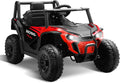 12V Kids Ride on Car, Battery Powered Electric UTV Truck with Parent Remote Control, Bluetooth, Music, LED Light, 3 Speeds, Soft Start, Safety Belt, Horn, Ride on Toys for Boy Girl (Red)