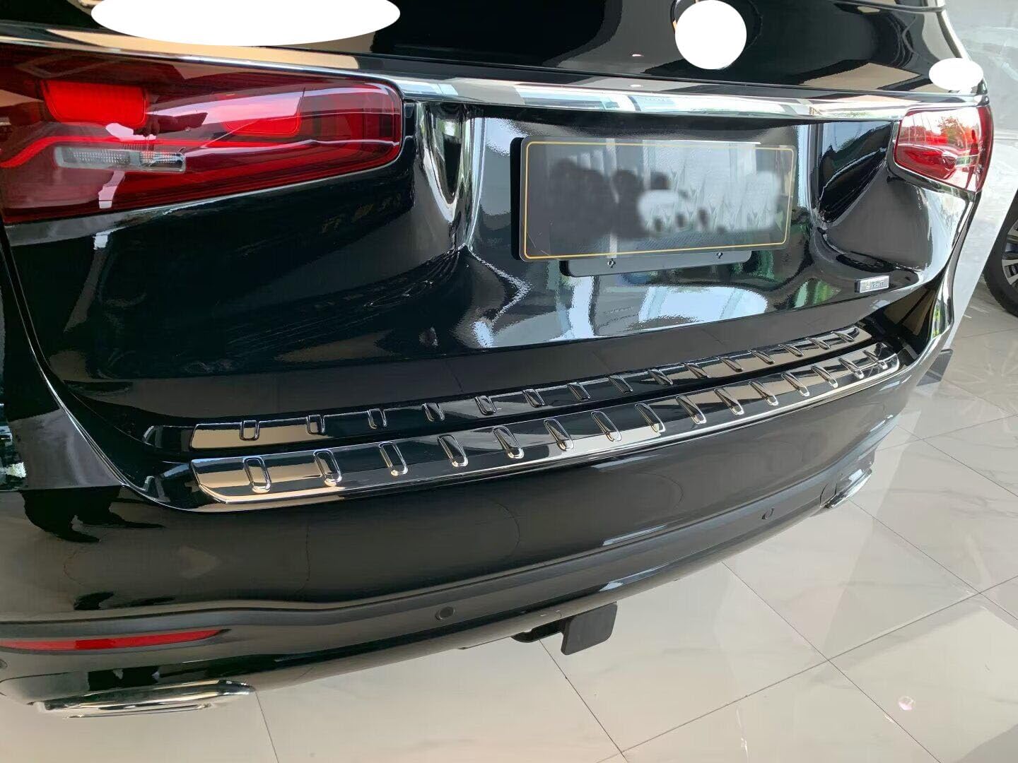 Car Stainless Steel Rear Bumper Protector, for Mercedes-Benz GLS-Class 2021-2023 2024 2025 Accessories, Auto Parts Tailgate Back Trunk Door Sill Cover Scuff Plate Strip Guard Protection
