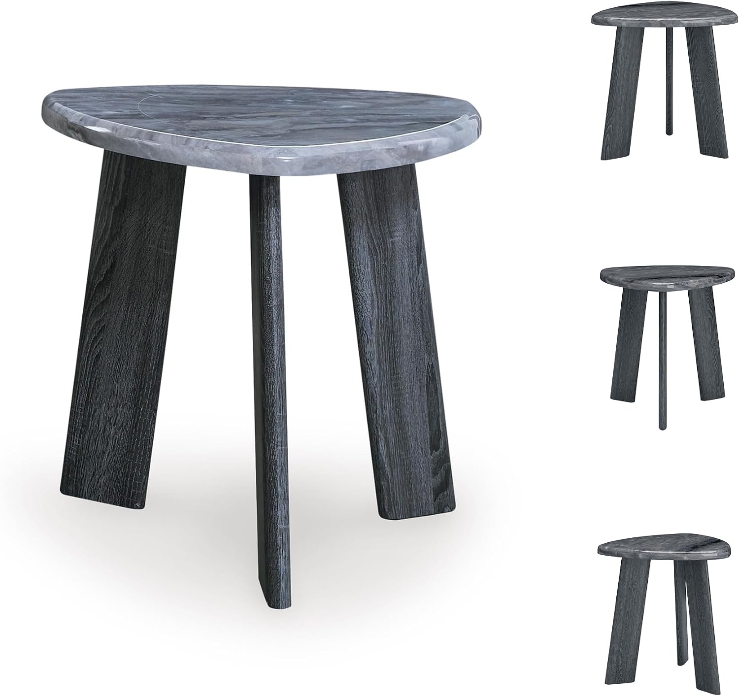 Signature Design by Ashley Bluebond Contemporary Table Set for Living Room, Set of 3, Gray