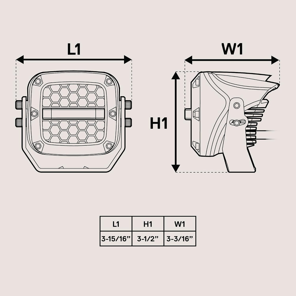 True Mods 3' 120W LED Pods Offroad Driving Light Cube Pair Set [Amber Turn Signal Marker Light] Off-Road Lights for UTV ATV Jeep Wrangler SxS 4x4 Truck Pick-Up Auto Car Vehicle - Chrome