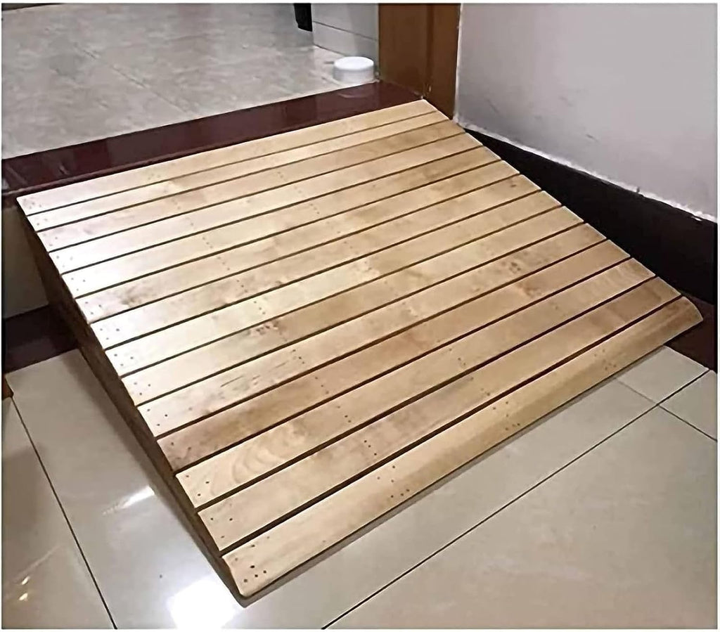 SHYP Wheelchair Ramp Portable Non-Slip Wooden Threshold Ramps for Transition Doorways,Driveways,Steps,Garages, Home Front Door Entry Ramps 2-6 Inch Rise (Size : 13.3x11.8x5.1in/33.8x30x13cm)