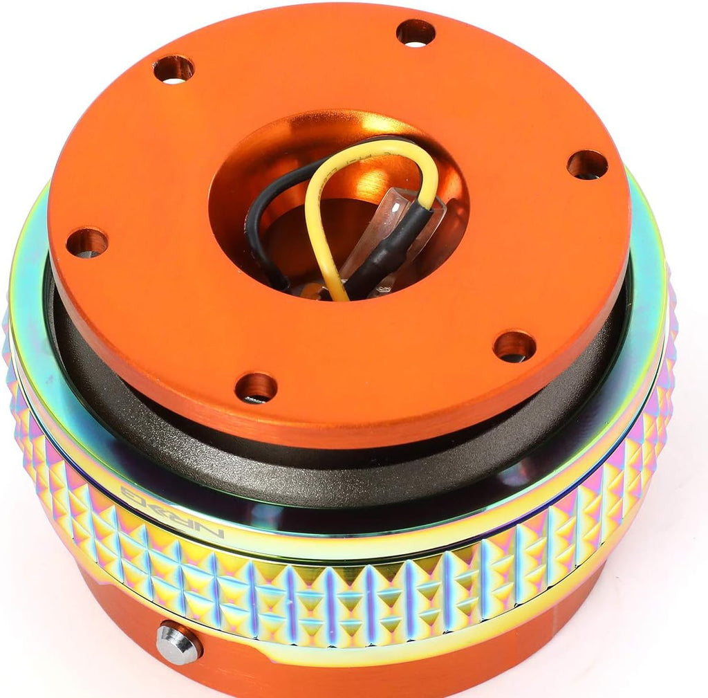 NRG Innovations SRK-210OR/MC Quick Release Kit (Orange Body / Neochrome Pyramid Ring)