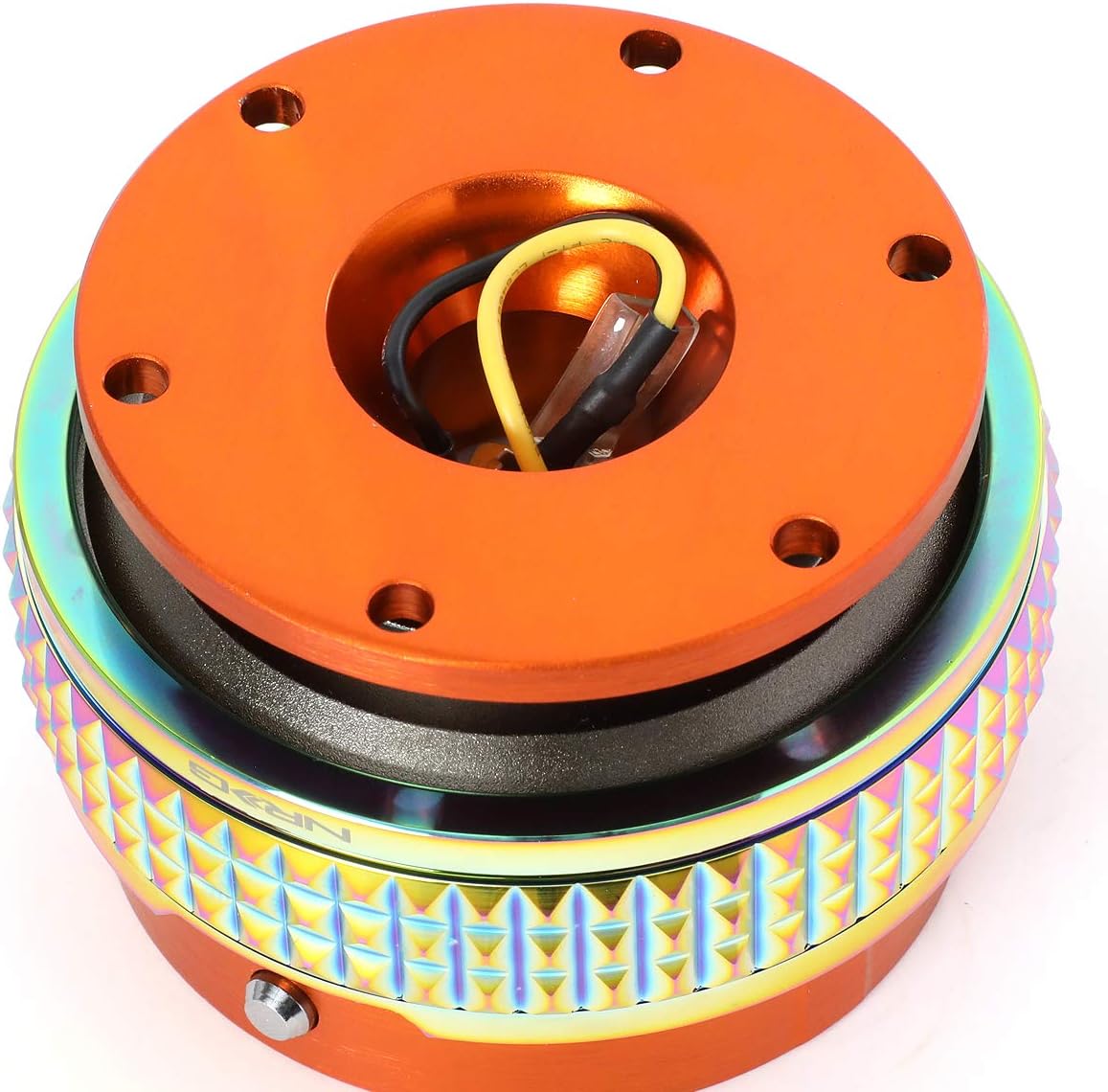 NRG Innovations SRK-210OR/MC Quick Release Kit (Orange Body / Neochrome Pyramid Ring)