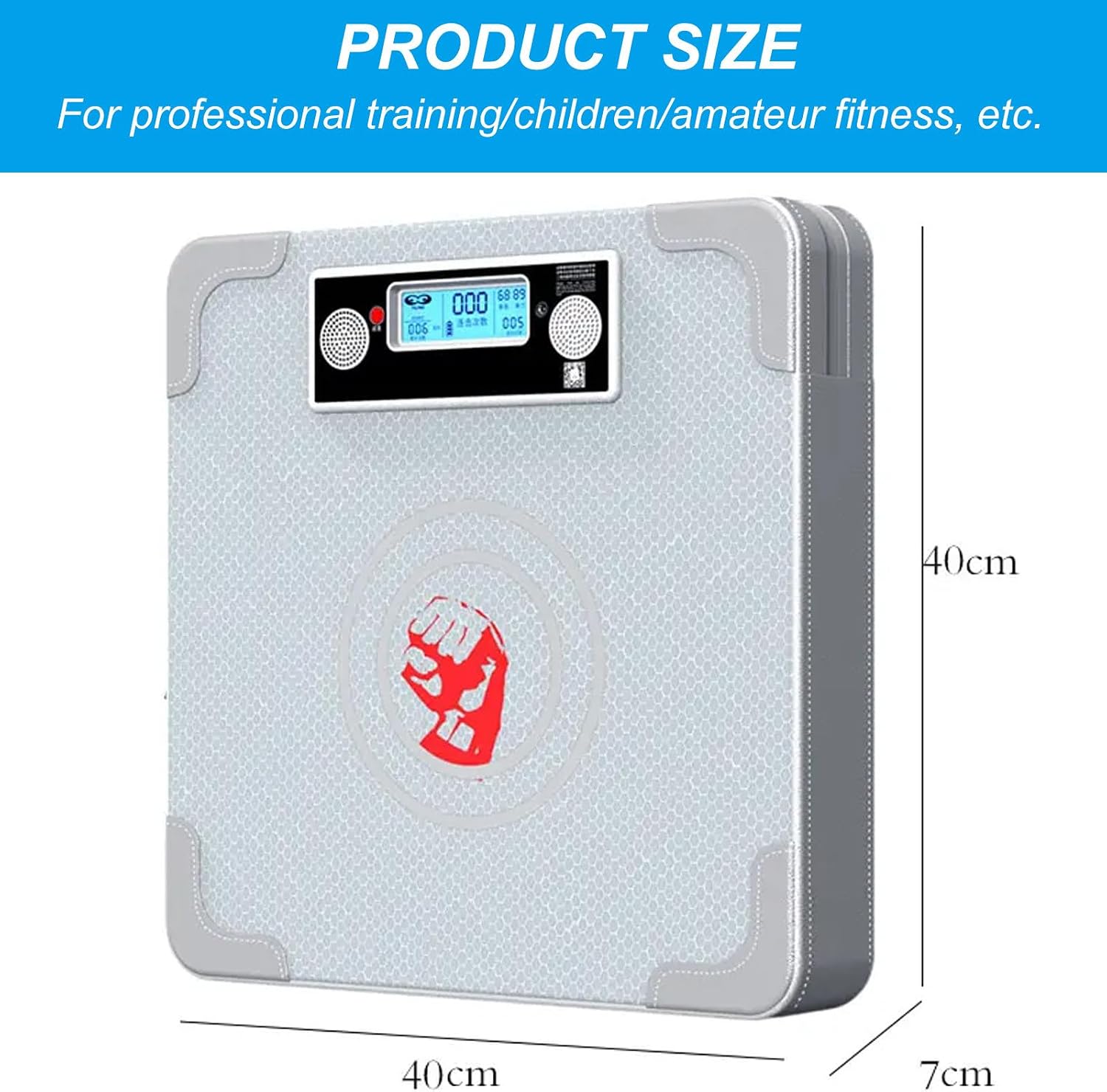 Smart Boxing Machine,Wall Music Boxing Pad,Led Luminous Electric Boxing Target,Silver
