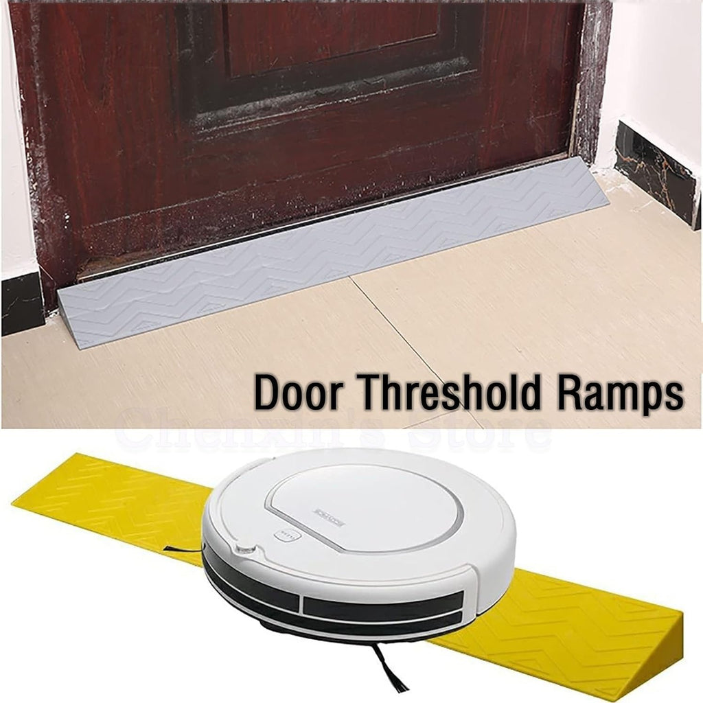 Portable Threshold Ramp for Doorways, Non-Slip Rubber Wheelchair Ramp 1' 2' 3' 4 Inch Rise Home Step Mat Cuttable Shed Ramp for Driveways Curb Garage Entrance(Gray,Height 3CM/1.18IN)