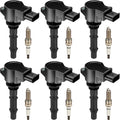 BDFHYK Ignition Coil Pack UF535 and Iridium Spark Plug 95983 Compatible with Mercedes-Benz C230 C280 C300 C350 E350 R350 2007-2012 Benz ML350 SLK280 CLK350 GLK350 Dodge Sprinter 3500 Set of 6
