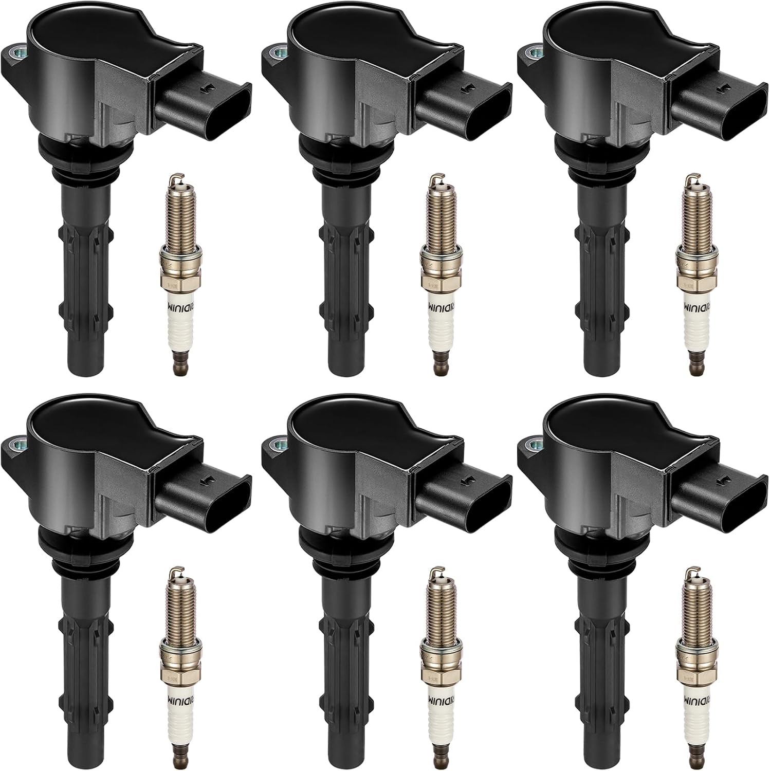 BDFHYK Ignition Coil Pack UF535 and Iridium Spark Plug 95983 Compatible with Mercedes-Benz C230 C280 C300 C350 E350 R350 2007-2012 Benz ML350 SLK280 CLK350 GLK350 Dodge Sprinter 3500 Set of 6