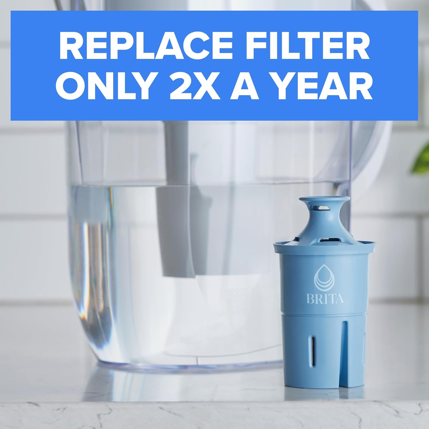 Brita Filter Replacements for Water Pitchers and Dispensers, Elite, NSF Certified to Remove 99% of Lead, 2 Count, Blue (Pack of 8)
