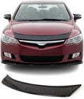 Hood Deflector Guard fits Honda Civic 2006-2012, Bugflector Bug & Bonnet Shields, Black ABS Hood Protector, Protects from Particles & Bug, All Weather Durable Car Exterior Accessories