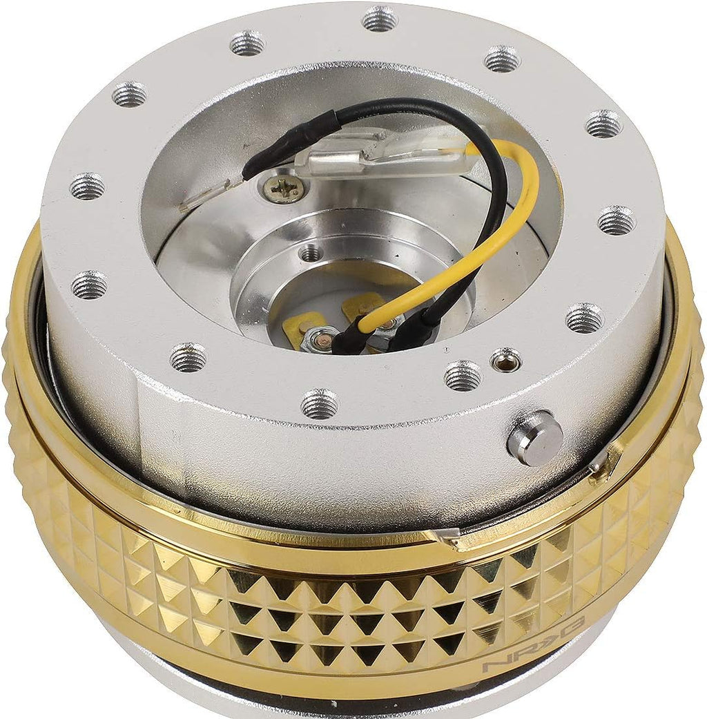 NRG Innovations SRK-210SL/CG Quick Release Kit (Silver Body/Chrome Gold Pyramid Ring)