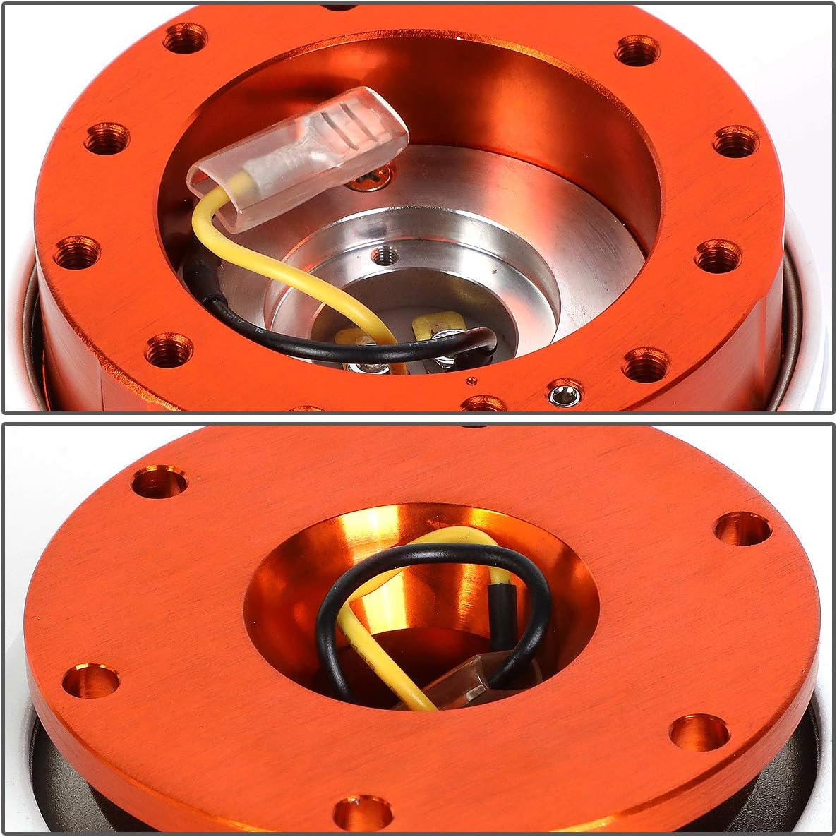 NRG Innovations SRK-210OR/GL Quick Release Kit (Orange Body / Glow in the Dark Pyramid Ring)