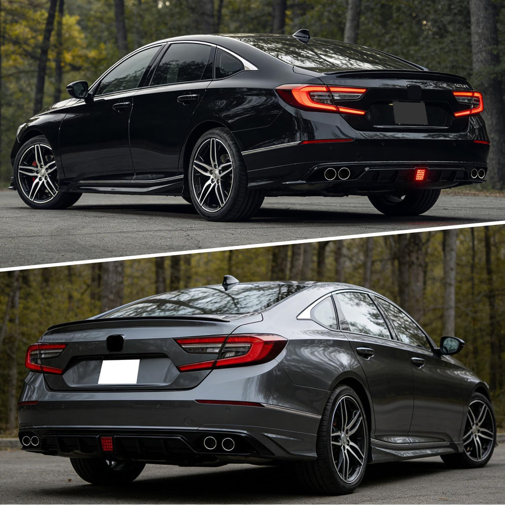 Front Bumper Lip Splitter Spoiler for 2018-2020 Honda Accord, Front Lower Bumper Valance Air Dam Deflector for 10th Gen Honda Accord Front Bumper Protector Accessories (Diffuser- Glossy Black)