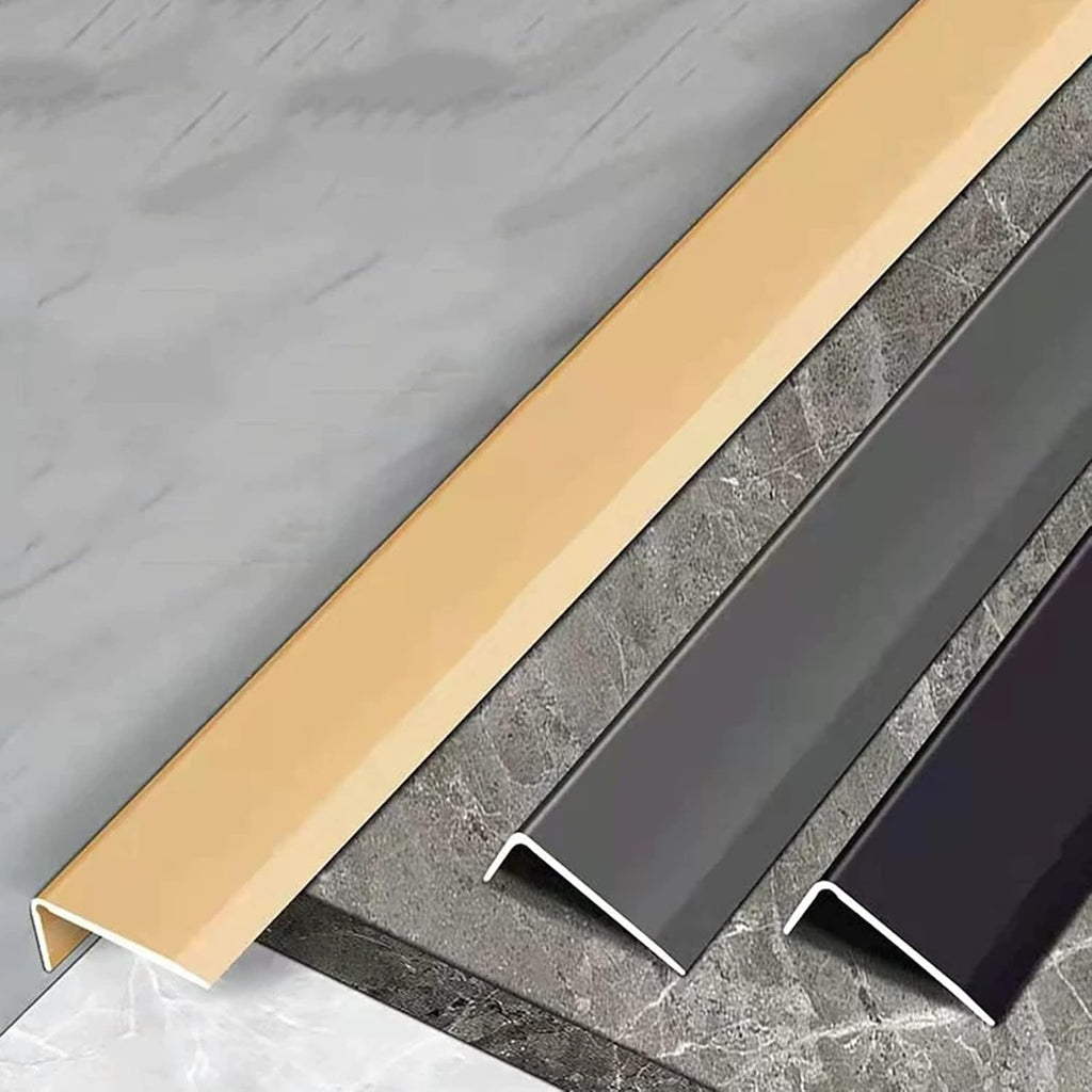L-Shaped Corner Guard for Floor/Doorway, Aluminum Metal Waterproof Flooring Threshold Transition Strip, Stair Edging Trim Strip (Red Width 28mm(1.1'))