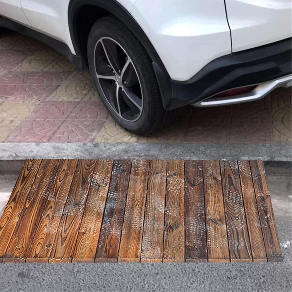 Threshold Ramp Driveway 10'/8'/7'/4' Rise Wooden Threshold Ramps for Doorways, Non-Slip Durable Entry Ramp for Home/Garden Step/Sheds Doors(90x80x25cm)