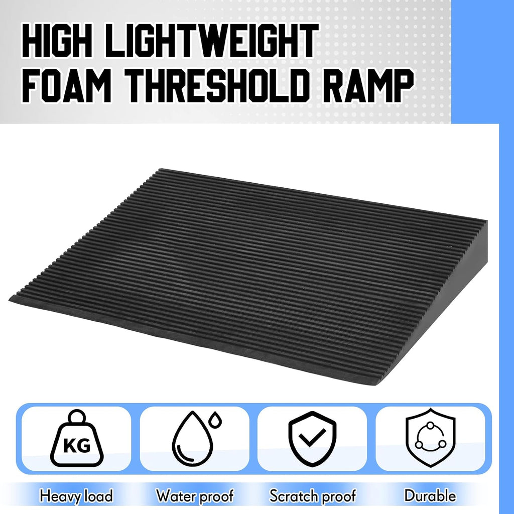 4' Rise Lightweight EVA Threshold Ramp for Wheelchairs, Walking, Scooter, 36' L x 24' W Driveway Curb Handicap Ramp with Non-Slip Surface for Doorways Home Bathroom, 800 lb Load Capacity