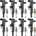 BDFHYK Ignition Coil Pack UF601 and Iridium Spark Plugs 4469 Compatible with Jeep Commander Grand Cherokee 08-09 Dodge Dakota 08-10 Durango 08-09 Ram 1500 08-10 Chrysler Aspen 08-09 4.7L V8 Set of 8