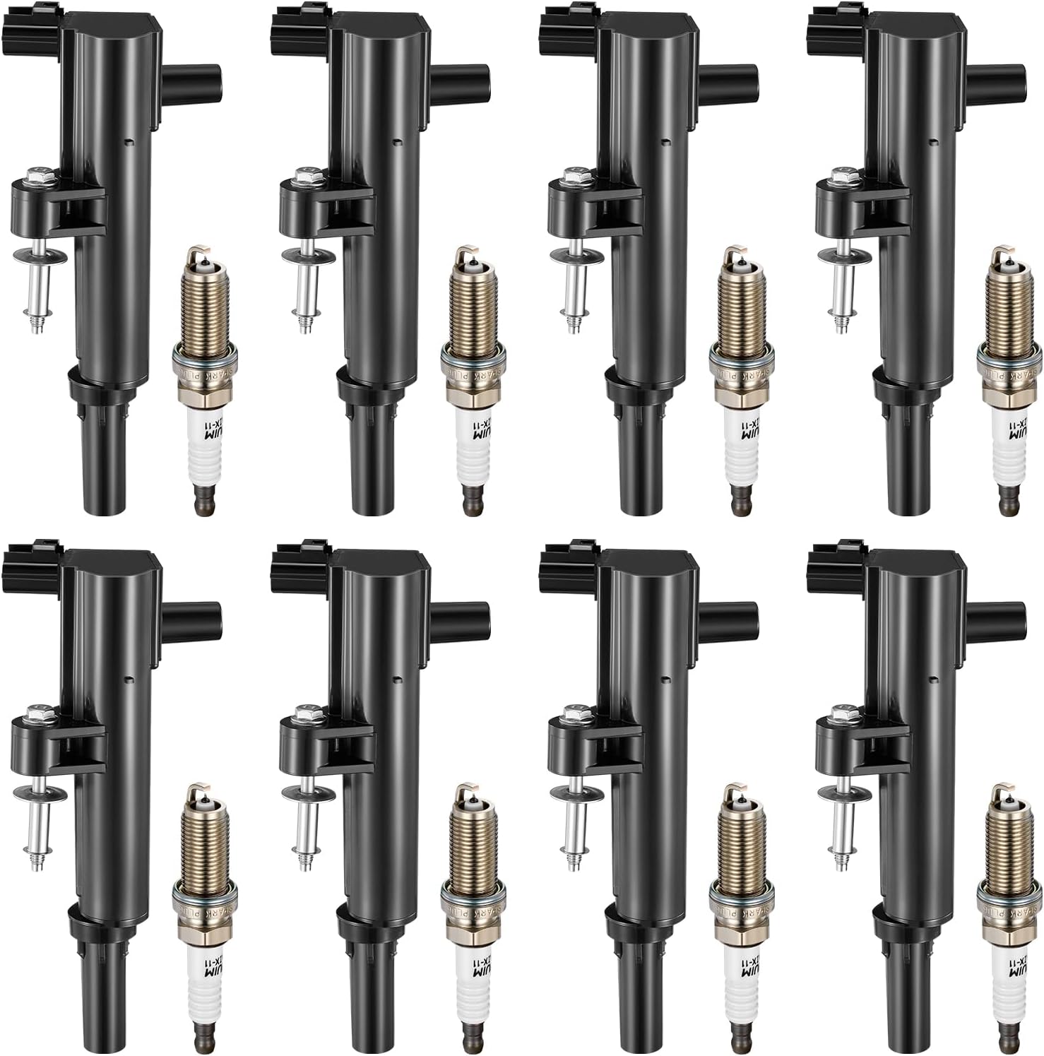 BDFHYK Ignition Coil Pack UF601 and Iridium Spark Plugs 4469 Compatible with Jeep Commander Grand Cherokee 08-09 Dodge Dakota 08-10 Durango 08-09 Ram 1500 08-10 Chrysler Aspen 08-09 4.7L V8 Set of 8