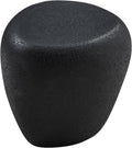 Faux Rock Side Table with Lightly Rought Rock Design,Irregular Drum End Table Fiberglass Accent Stone-Like Nightstand for Living Room,No Assembly