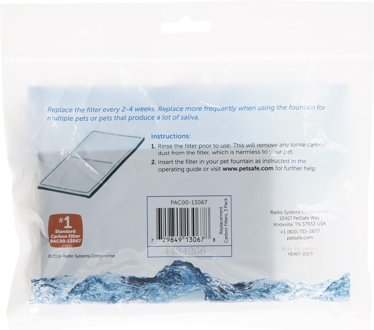 PetSafe Drinkwell Replacement Carbon Filter, Dog and Cat Water Fountain Filters, 3 Count (Pack of 12)