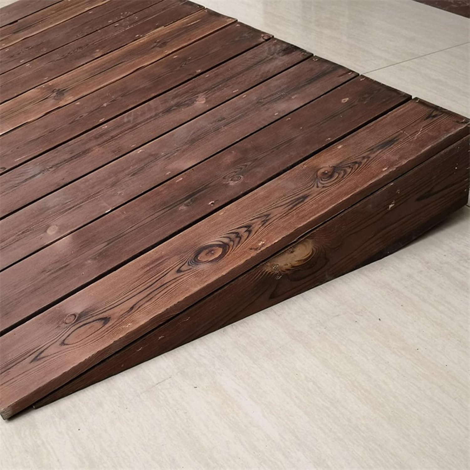 Ramps Door Threshold Ramp Interior Exterior, Portable Non Slip Wood Step Ramp/Doorway Wheelchair Ramp 3/4/ 5/6/ 8 Inch Rise, for Scooter Bike Access Home