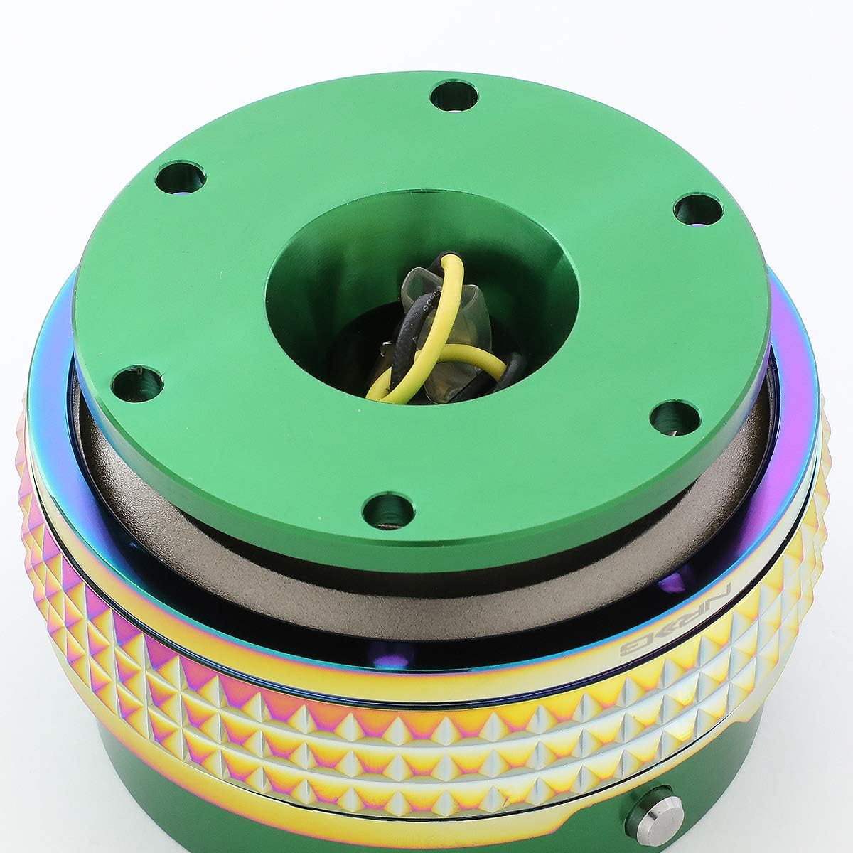NRG Innovations SRK-210GN/MC Quick Release Kit (Green Body/Neochrome Pyramid Ring)