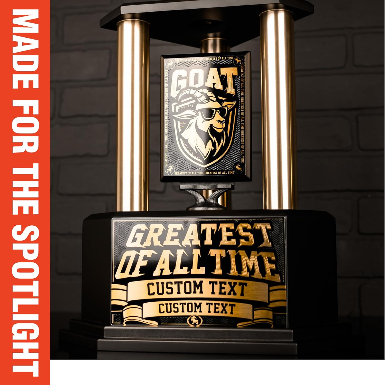 TrophySmack Goat 26' Custom Championship Trophy (Greatest of All Time)