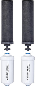 Set of 2 Berkey Authentic Black Berkey Elements (BB9-2) and 2 PF-2 Fluoride Reduction Elements - Combo Pack