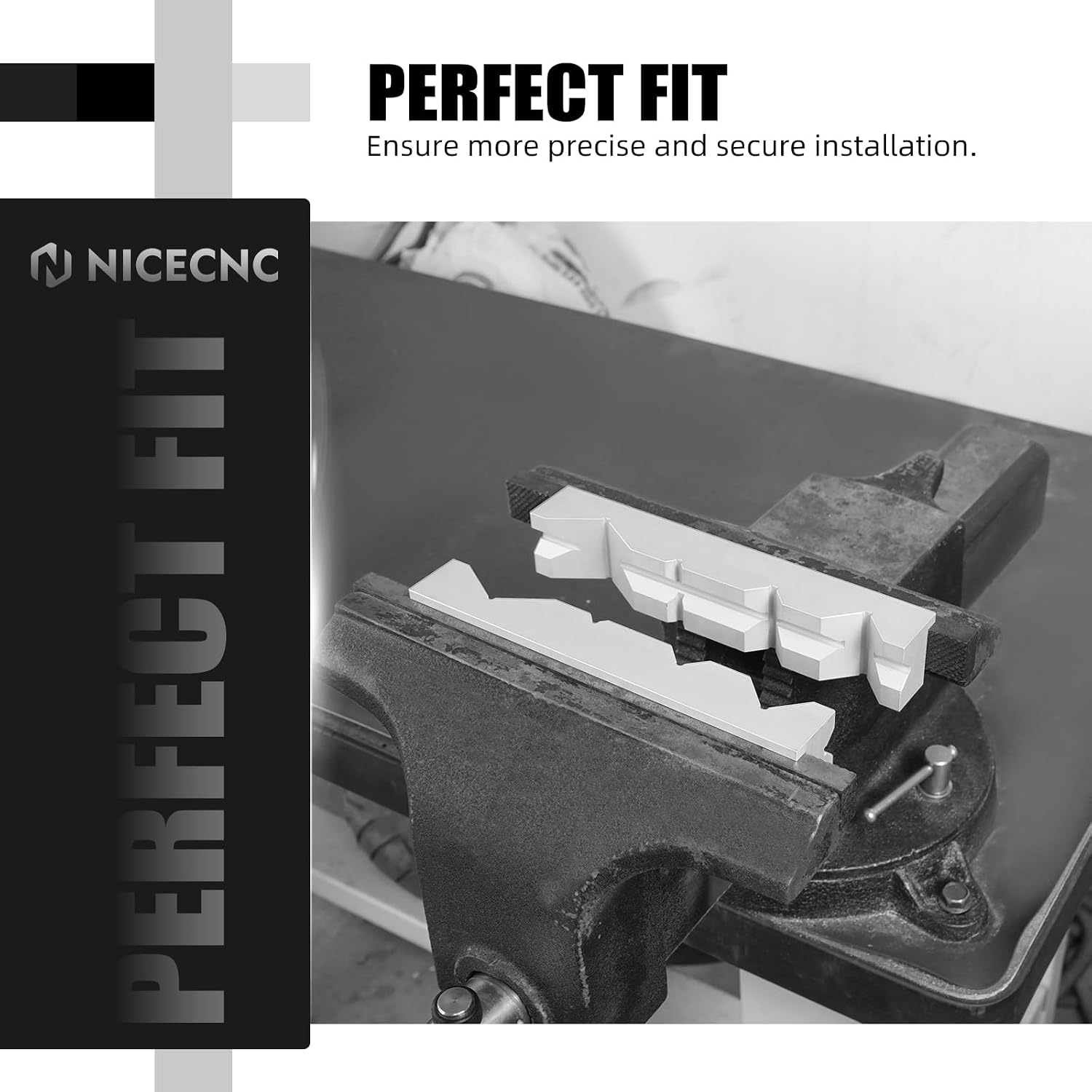 NICECNC 10PCS 5 Set 8' 'V' Shape Vise Soft Jaws For Kurt 8' x 1.38' x 1.181' Soft Vise Jaws Set Aluminum Compatible with 8' Vise Chick, Kurt,Te-co Parlec, Toolex, Magnum Conquest, and Some Imports.