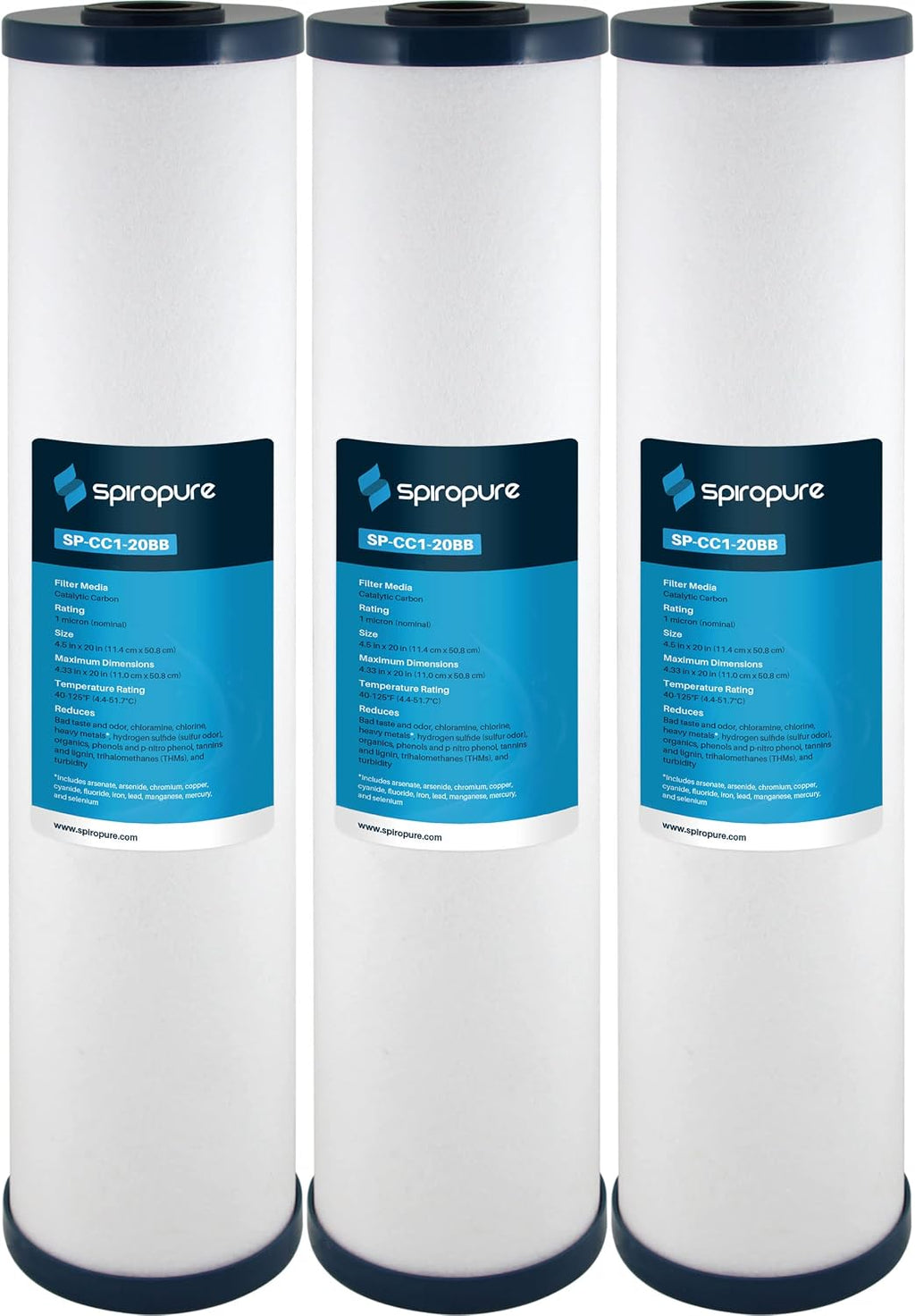 SpiroPure SP-CC1-20BB 20x4.5 Catalytic Carbon Water Filter Whole House